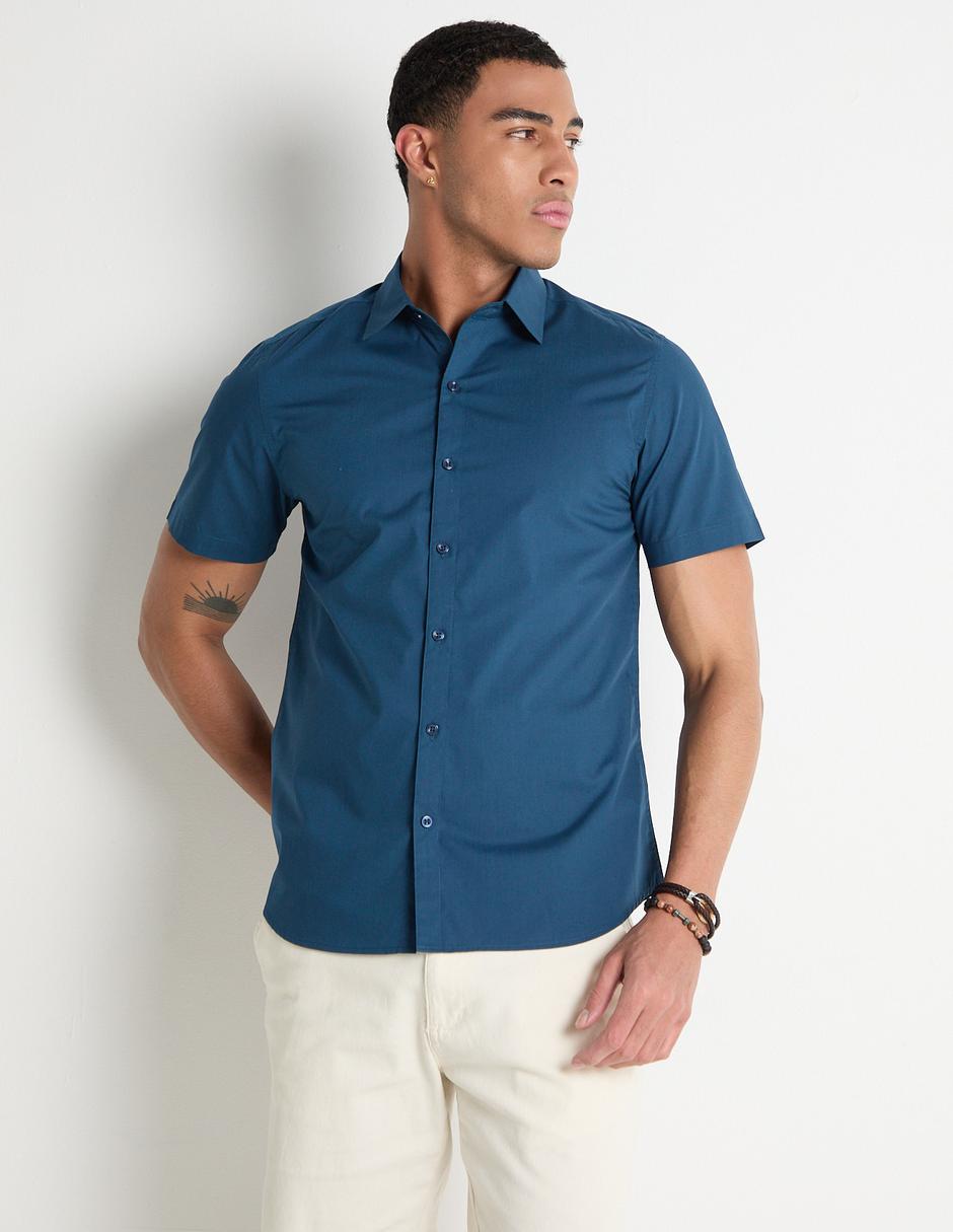 Camisa casual manga corta para hombre