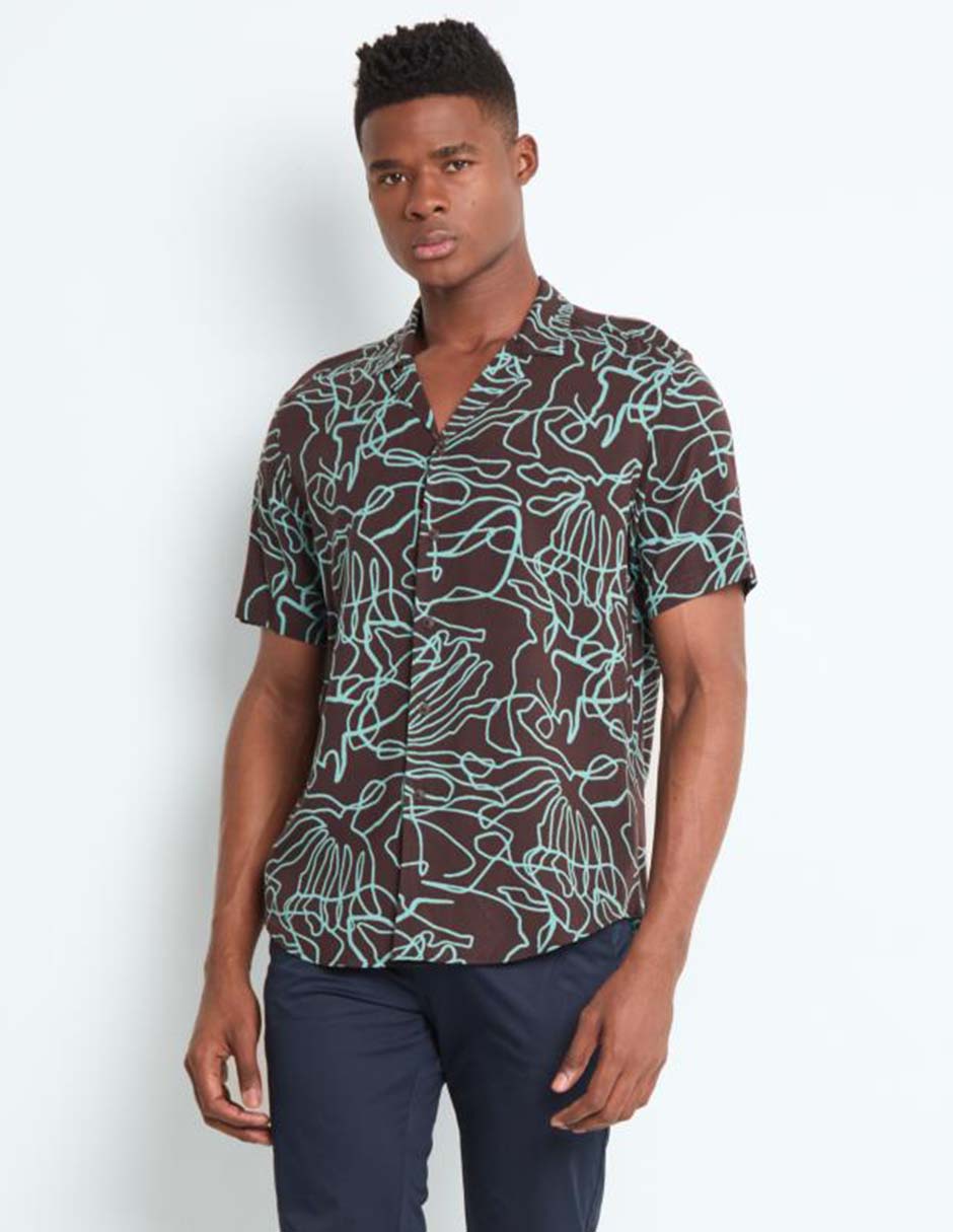 Camisa casual manga corta para hombre 3
