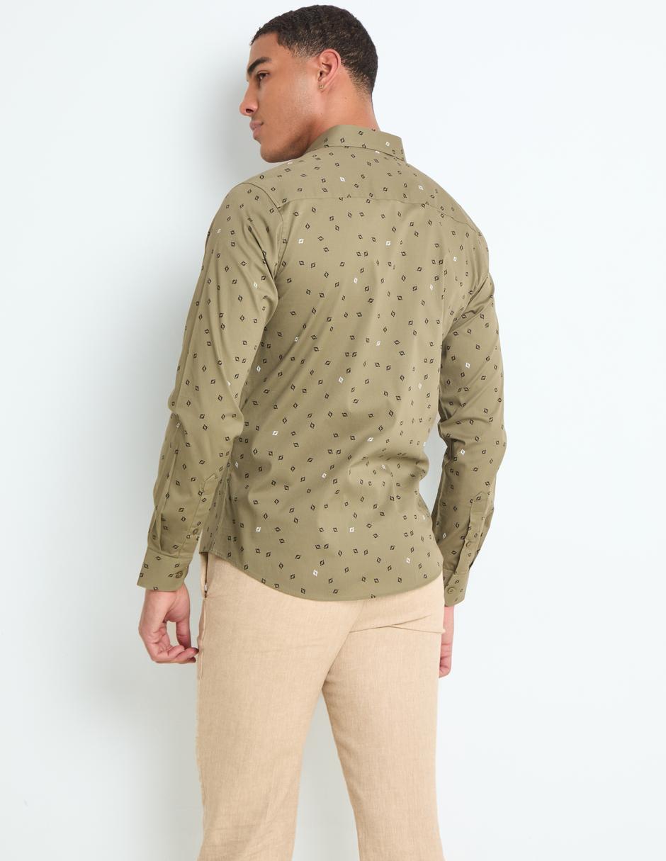 Camisa business casual manga larga para hombre 2