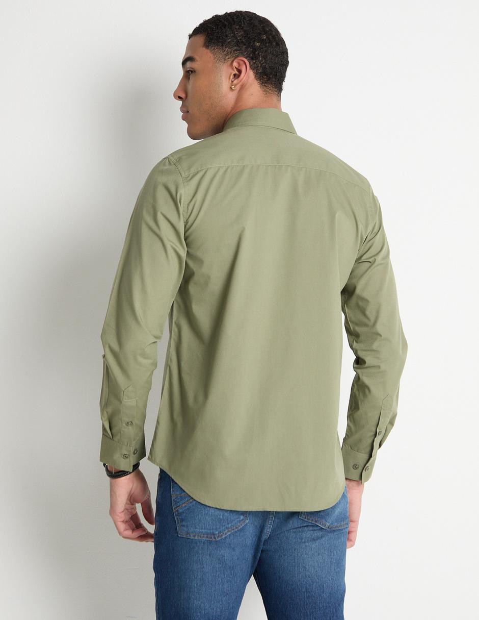 Camisa casual manga larga para hombre 2