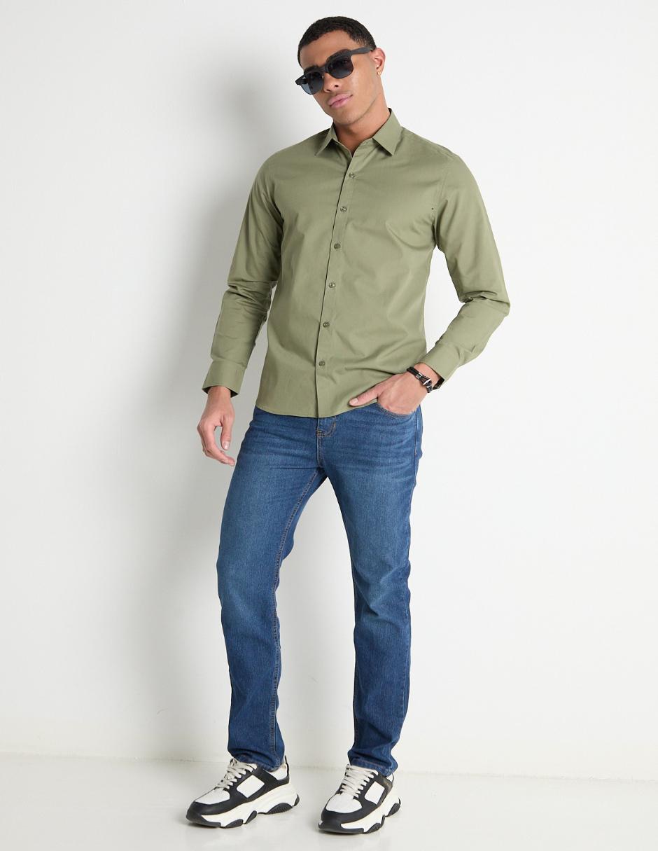 Camisa casual manga larga para hombre 3