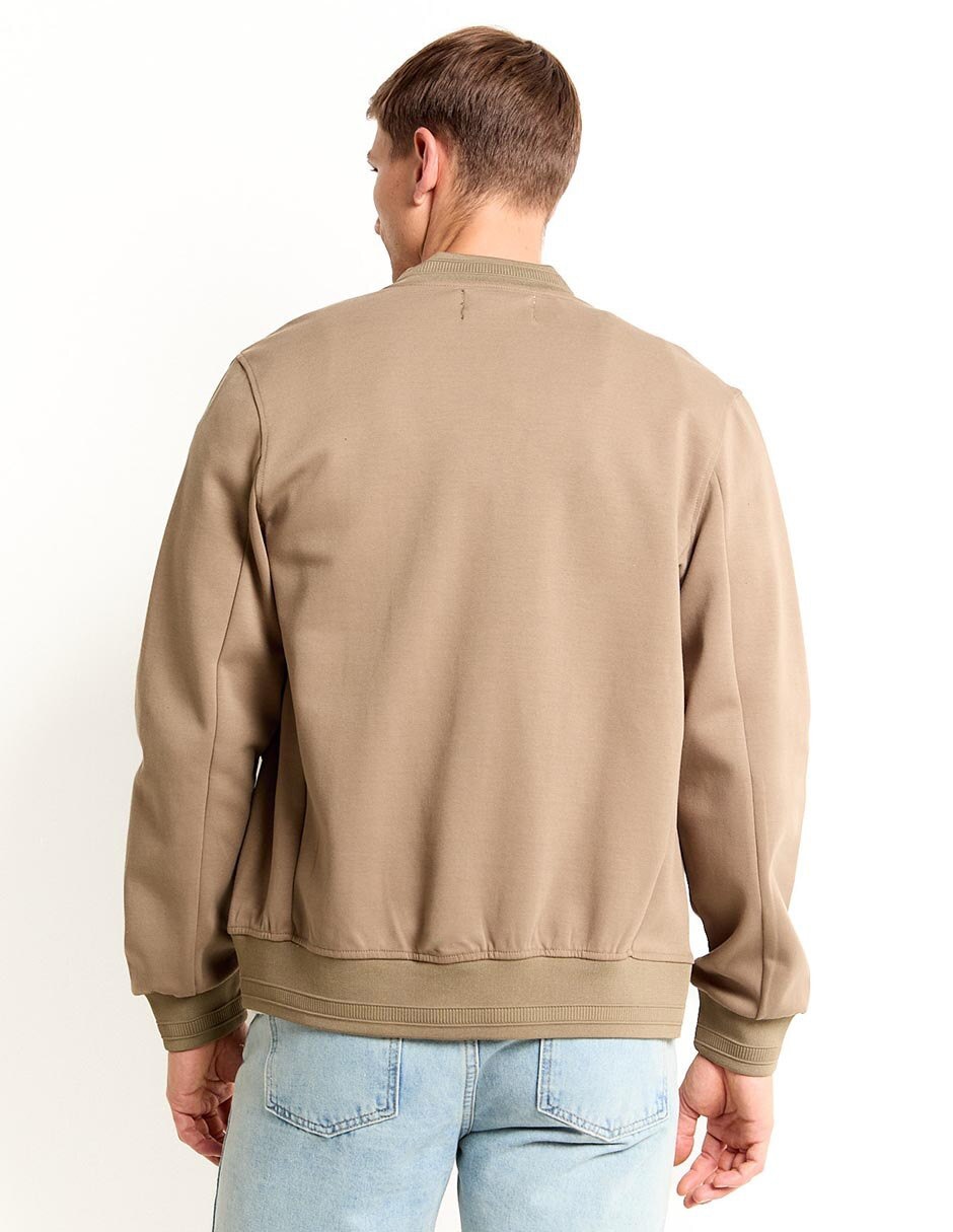 Chamarra bomber de algodón con bolsillos para hombre 2
