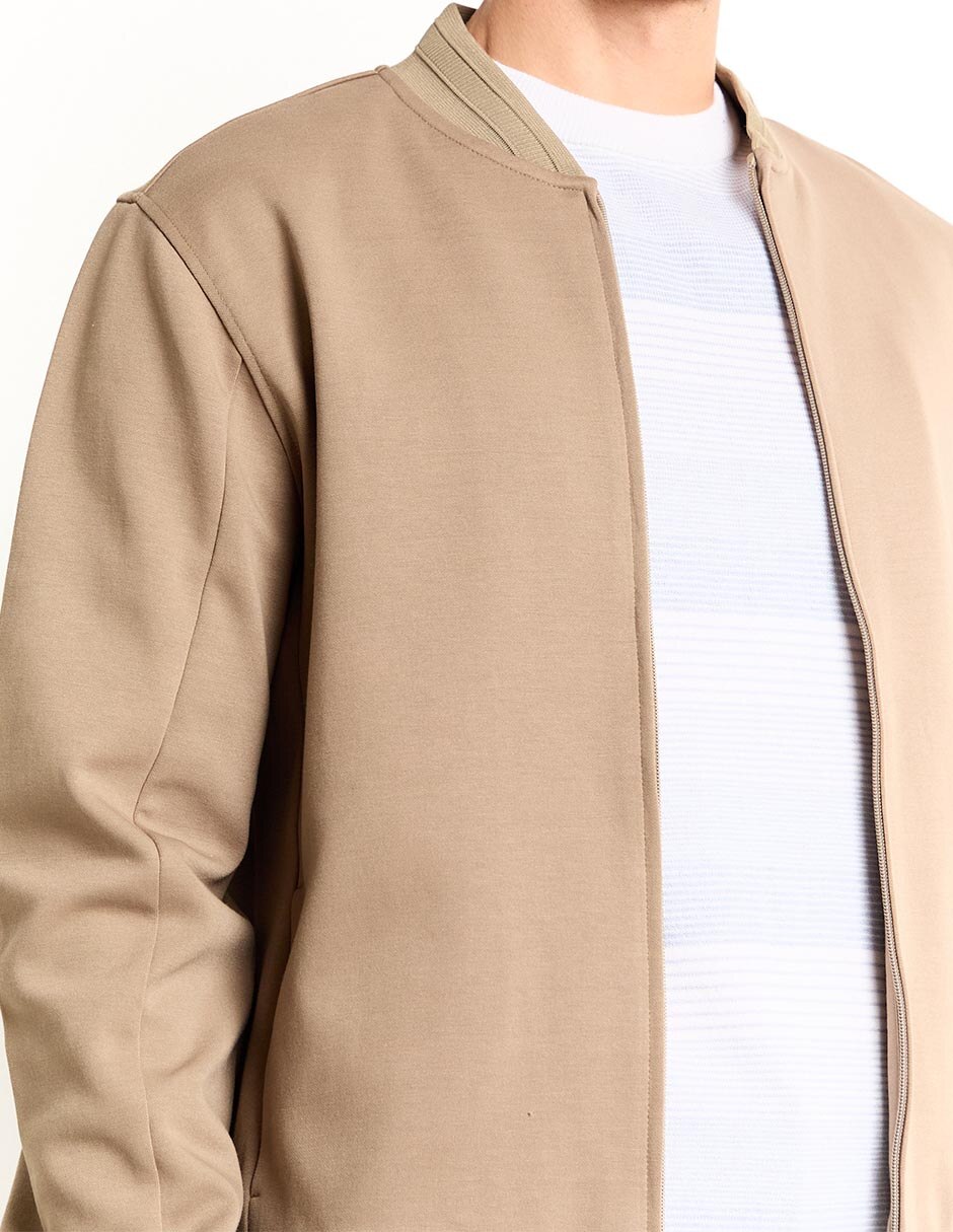 Chamarra bomber de algodón con bolsillos para hombre 4