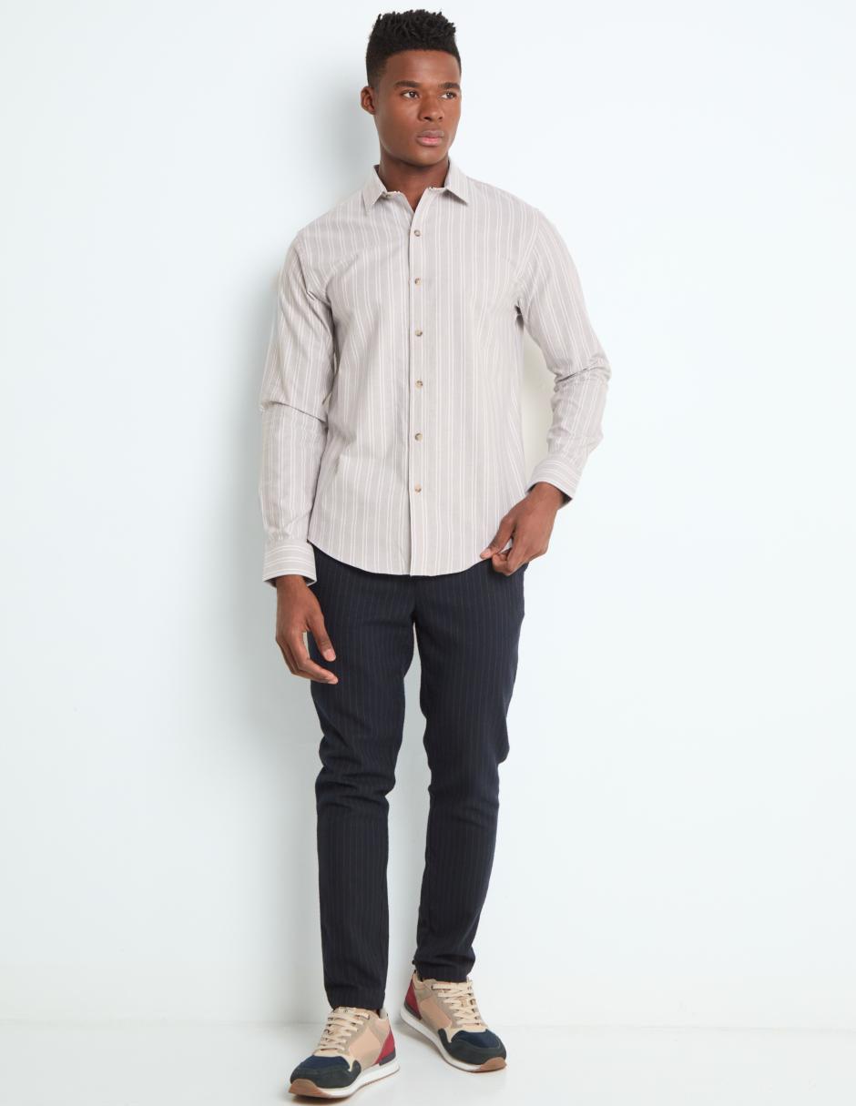 Camisa casual manga larga para hombre 3