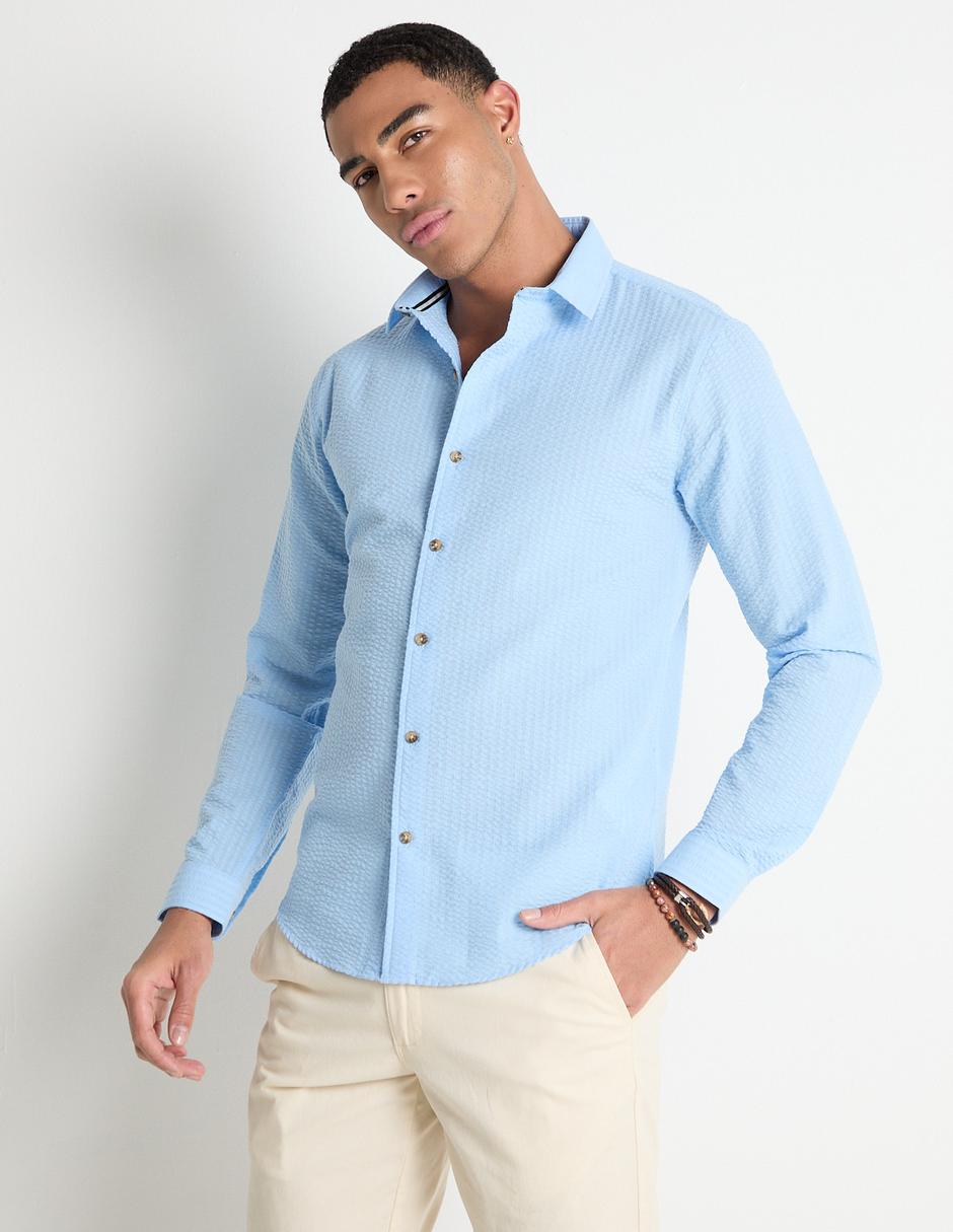 Camisa Business casual manga larga para hombre