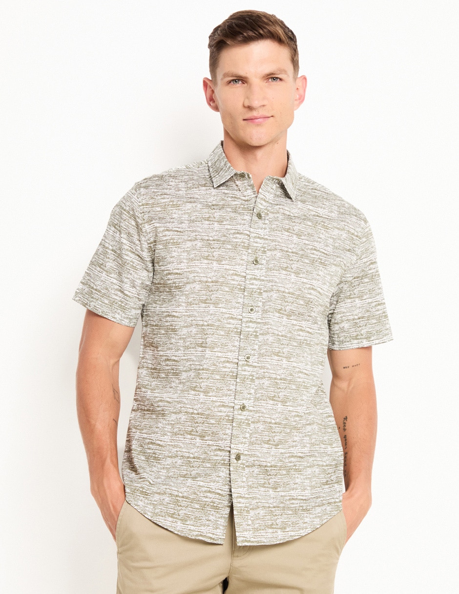 Camisa casual manga corta para hombre