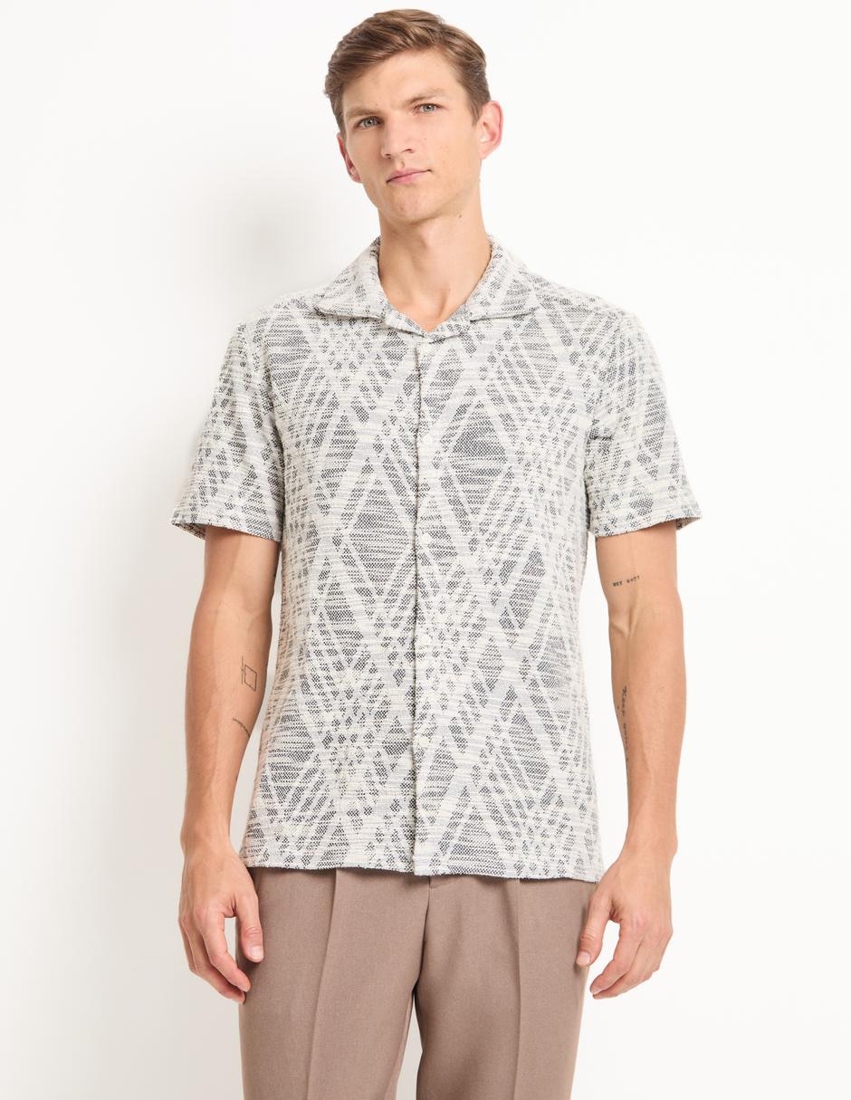 Camisa casual manga corta para hombre