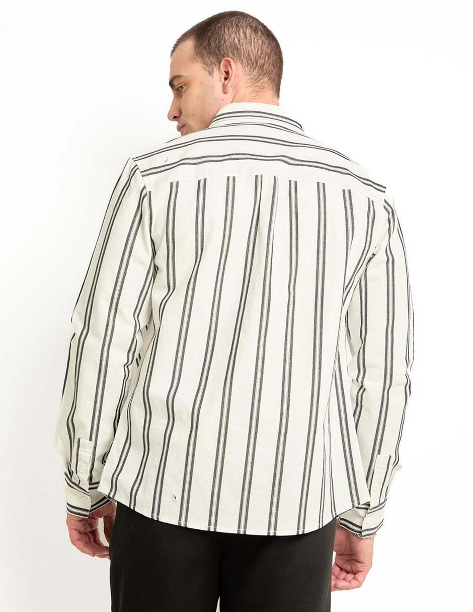 Camisa casual manga larga para hombre 2