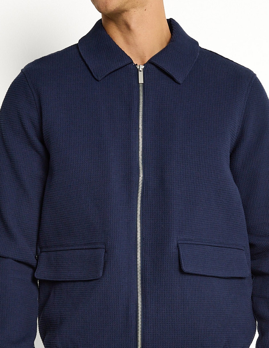 Chamarra bomber con bolsillos para hombre 4
