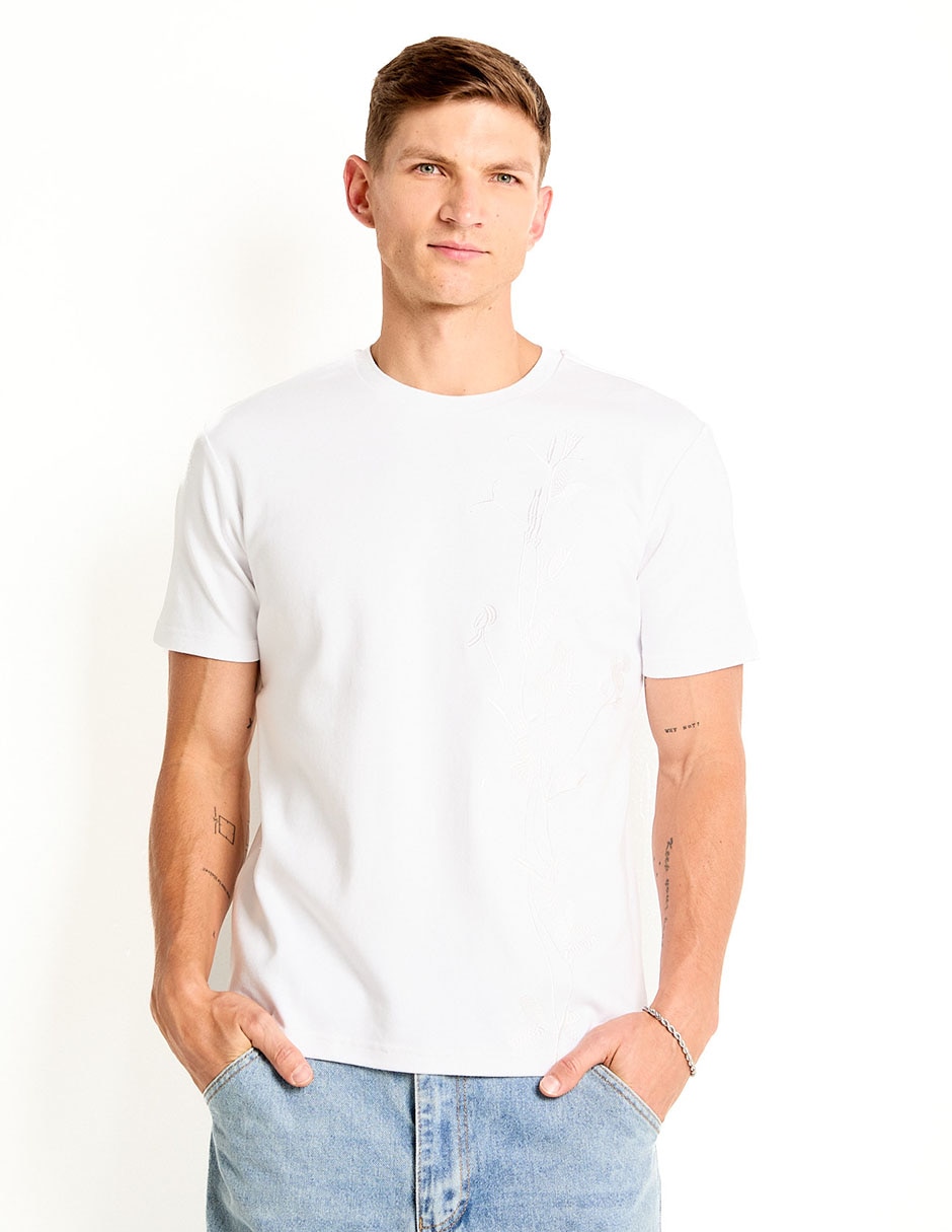 Playera cuello redondo para hombre