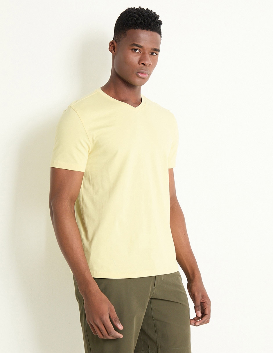Playera cuello v para hombre