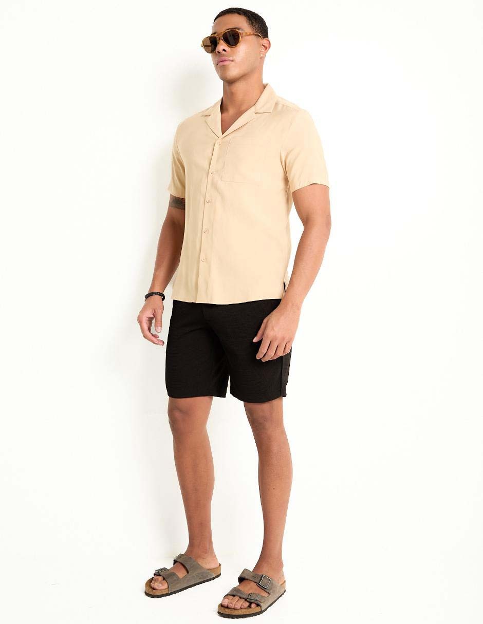 Camisa casual de algodón manga corta para hombre 3