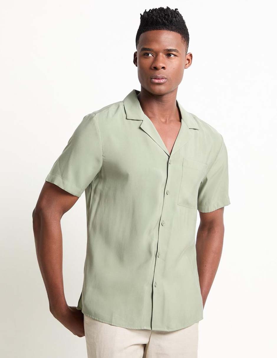 Camisa casual de algodón manga corta para hombre Camisa casual de algodón manga corta para hombre