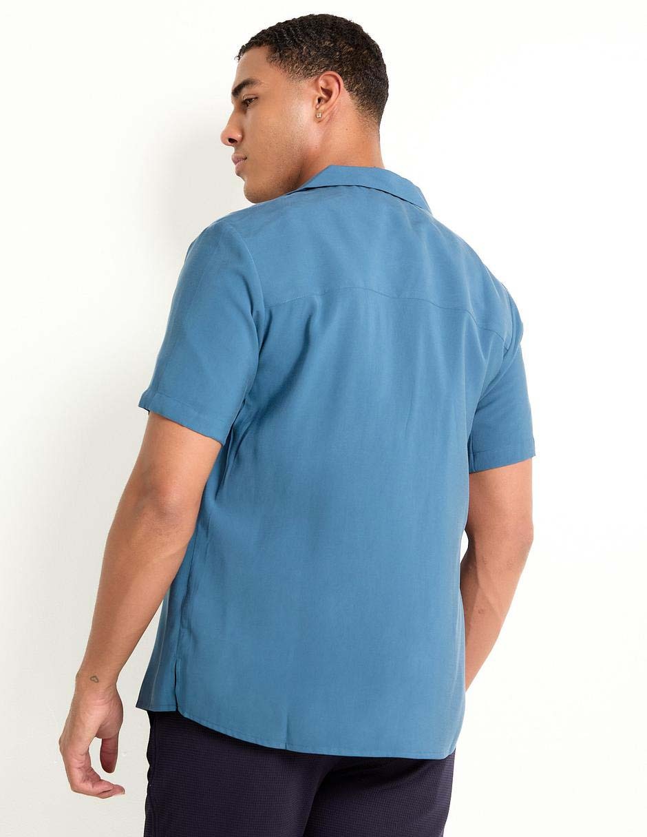 Camisa casual de algodón manga corta para hombre 2