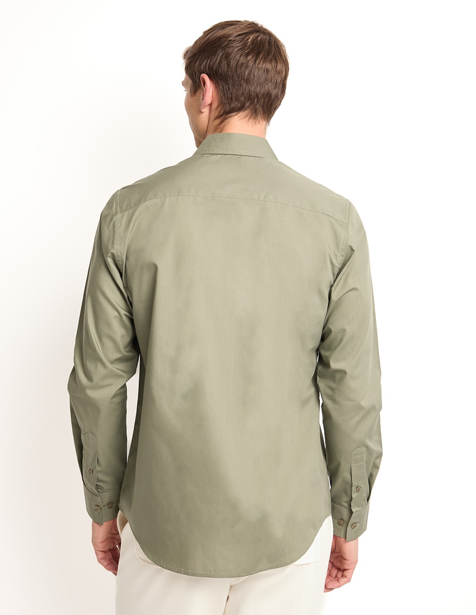 Camisa casual manga larga para hombre 2