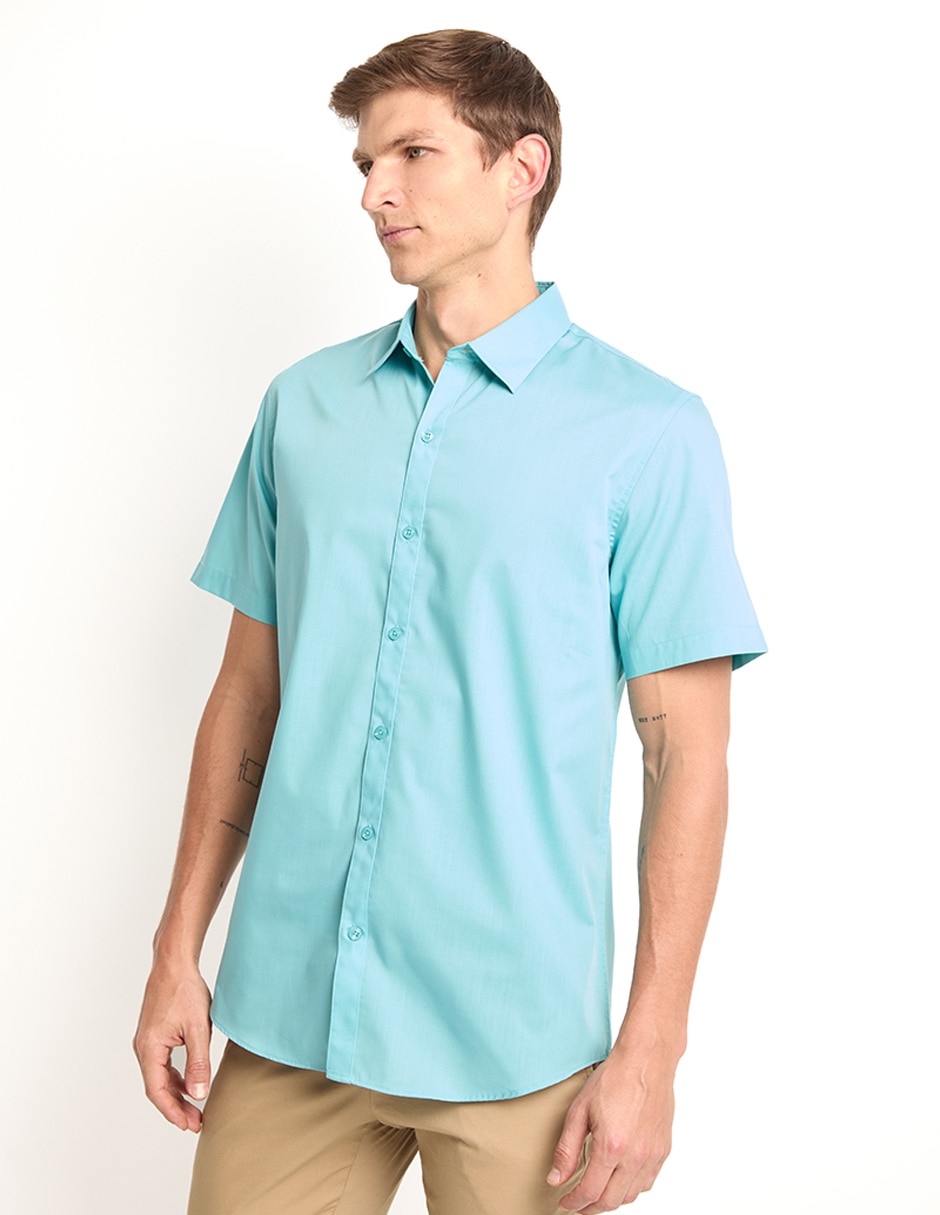 Camisa casual manga corta para hombre