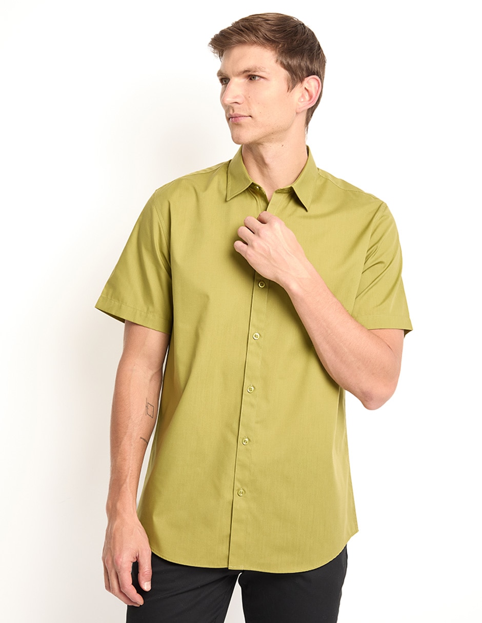 Camisa casual manga corta para hombre