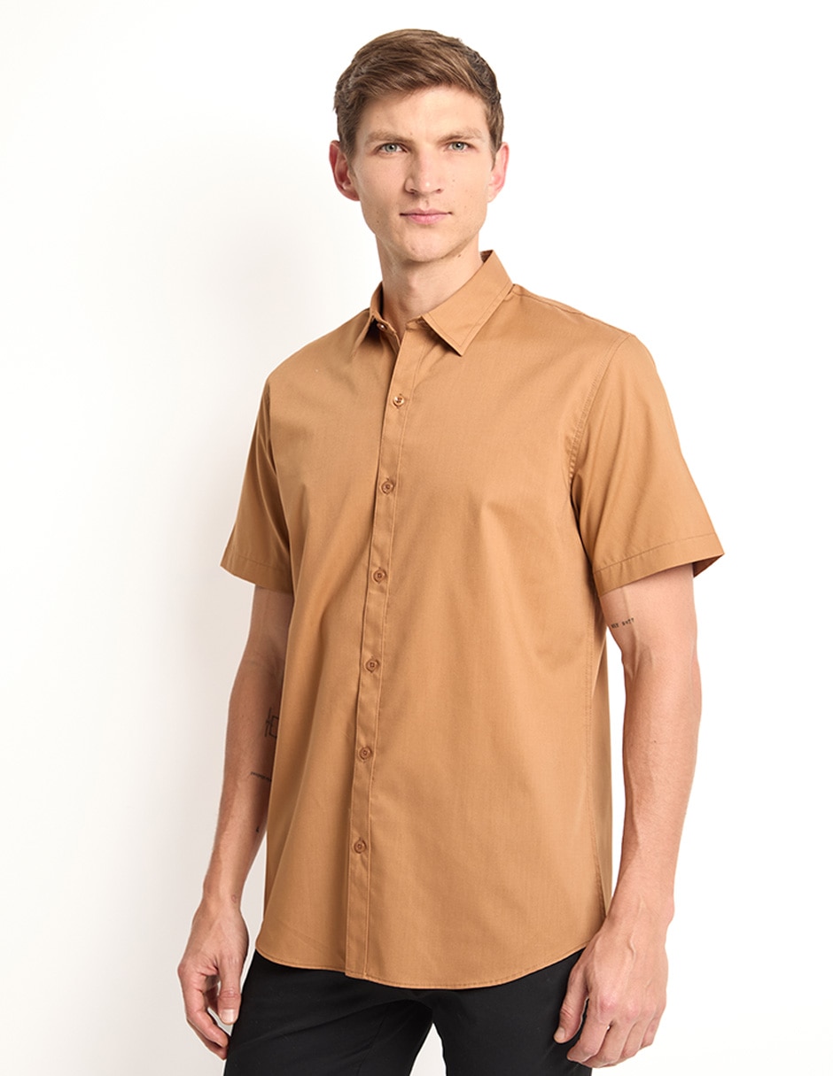 Camisa casual manga corta para hombre