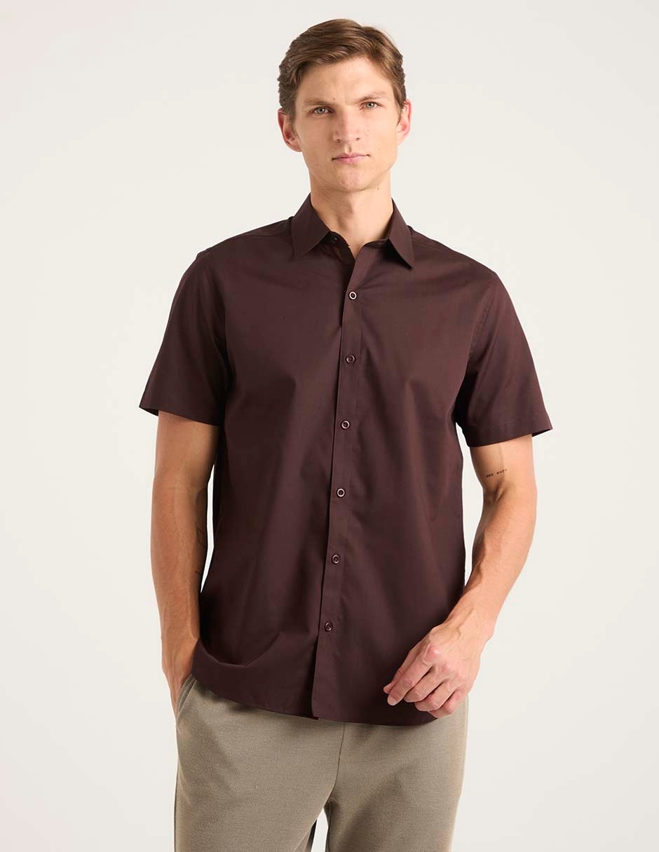 Camisa casual manga corta para hombre