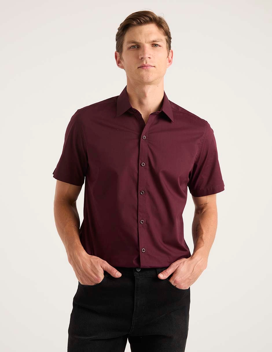 Camisa casual manga corta para hombre
