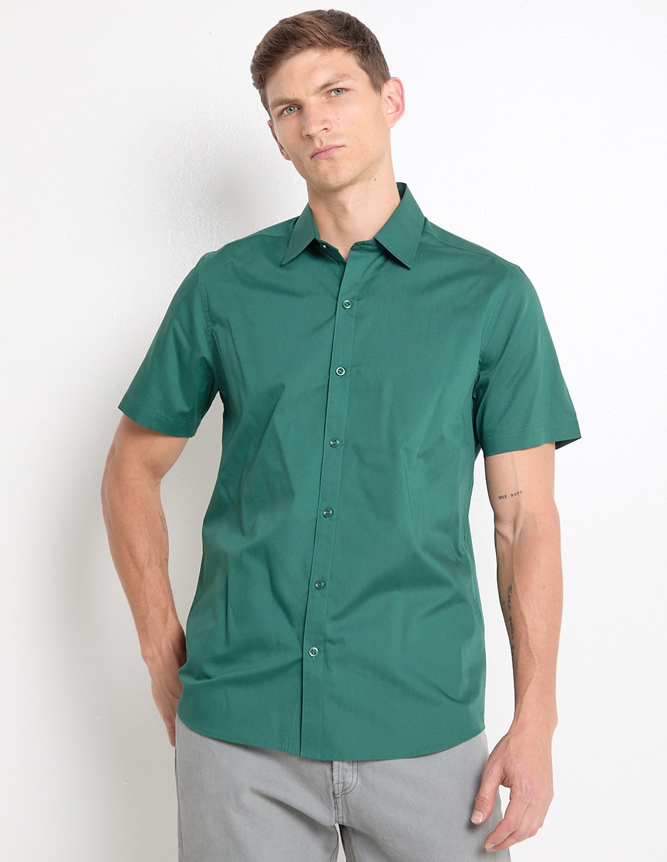 Camisa casual manga corta para hombre