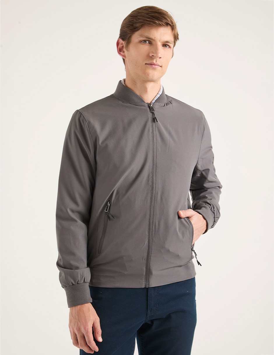Chamarra bomber con bolsillos para hombre Chamarra bomber con bolsillos para hombre