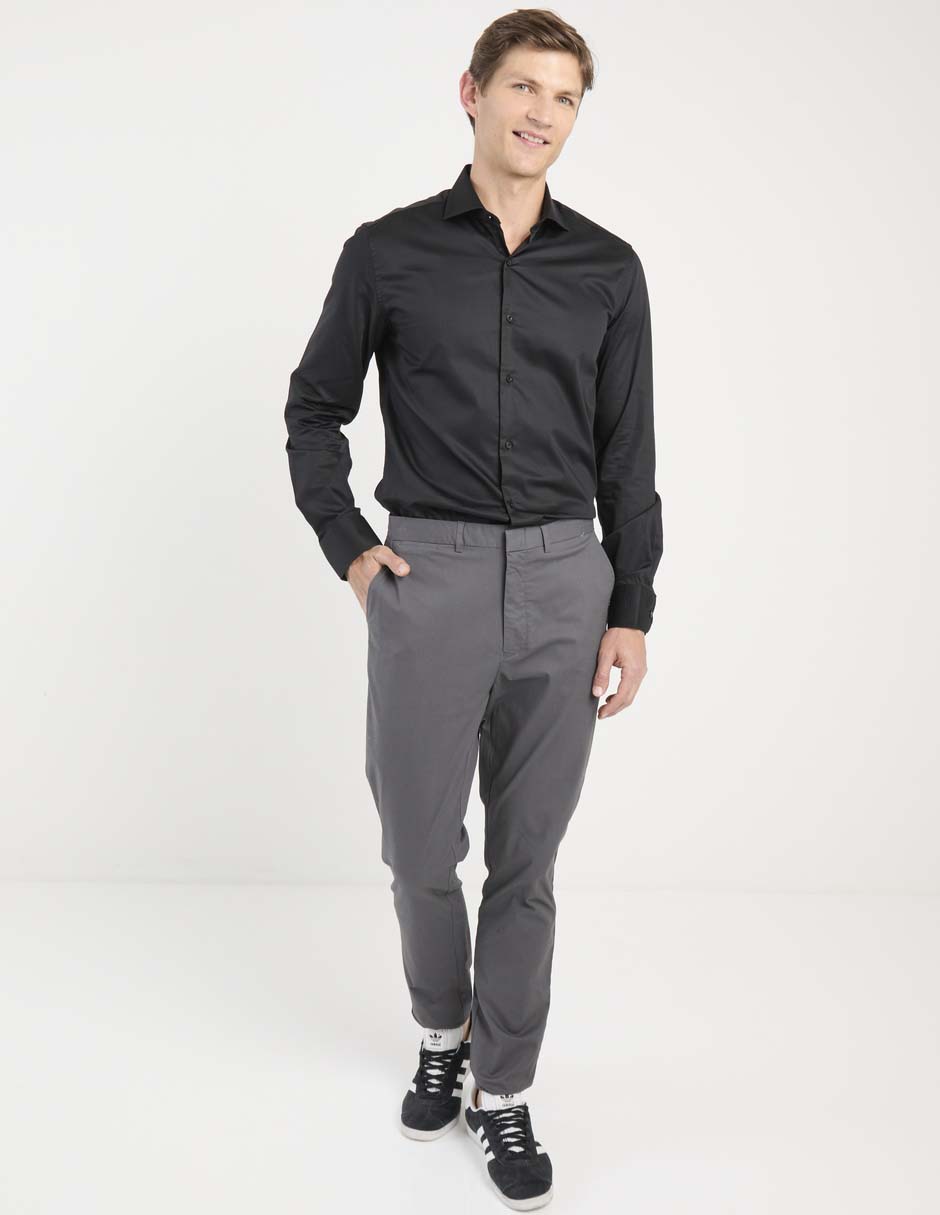 PANTALON BANANA CONT, 32, GRIS OBSCURO