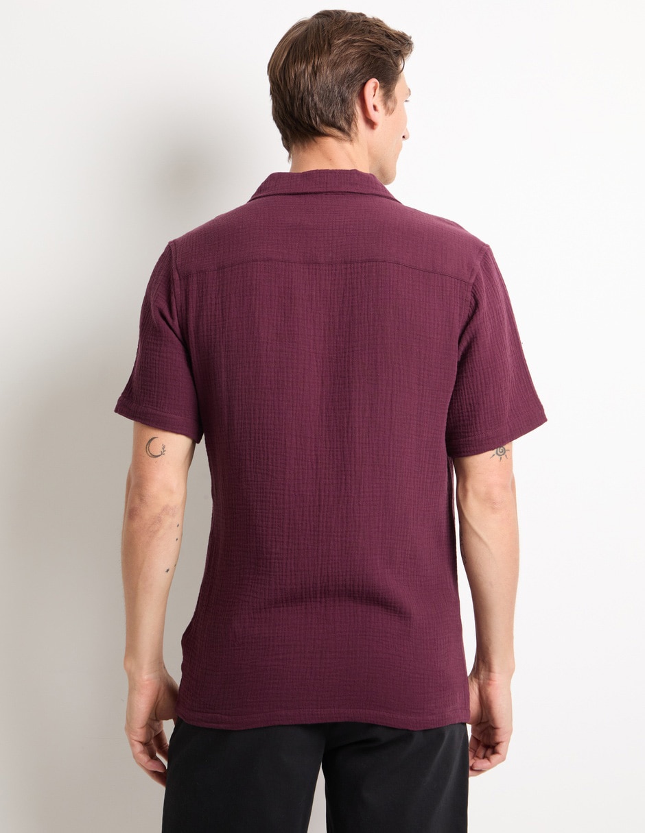 Camisa casual de algodón manga corta para hombre 2