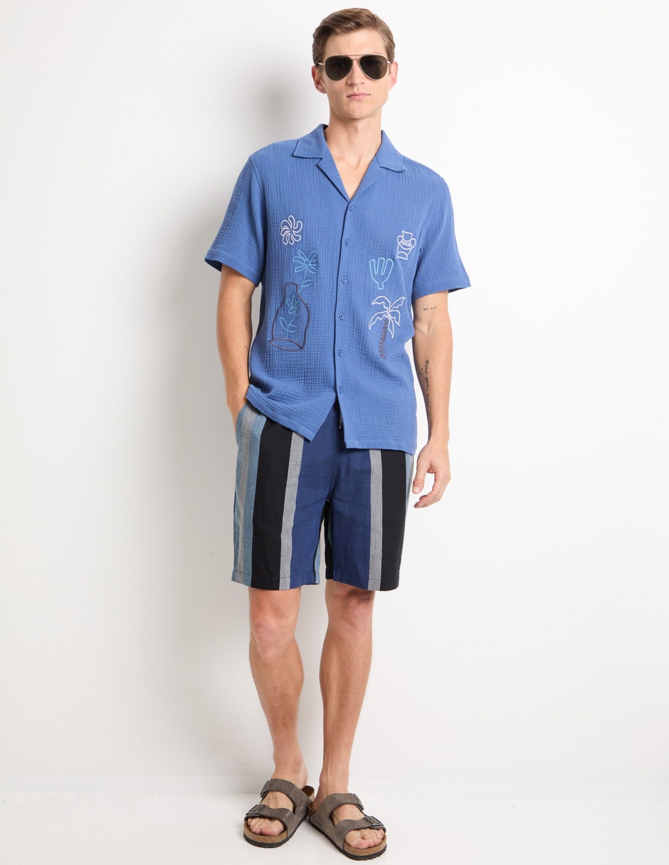 CAMISA COH25125-09 CONTE, M, TRUE NAVY