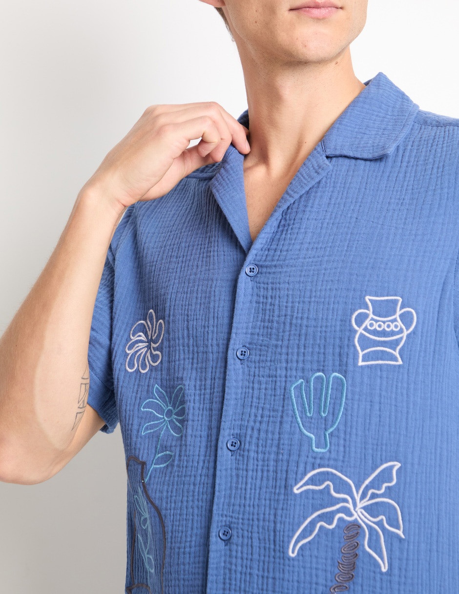 CAMISA COH25125-09 CONTE, M, TRUE NAVY
