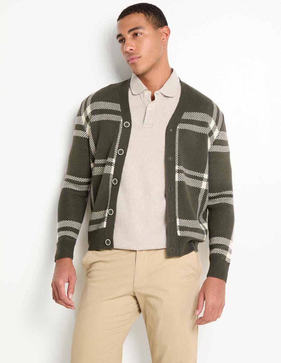 Suéter cuello V para hombre