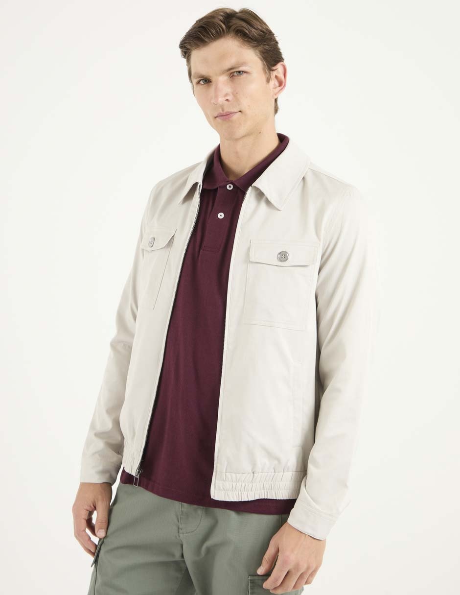 Chamarra bomber con bolsillos para hombre Chamarra bomber con bolsillos para hombre