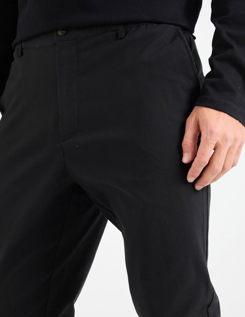 PANTALON CHINO CONTEMPO, 32, NEGRO LISO