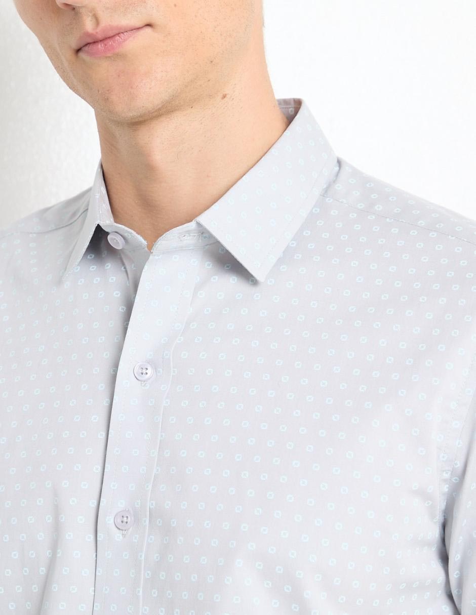 CAMISA COH25135-07 CONT, G, GRIS CLARO
