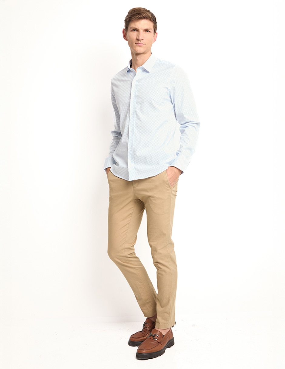Camisa casual de algodón manga larga para hombre 3