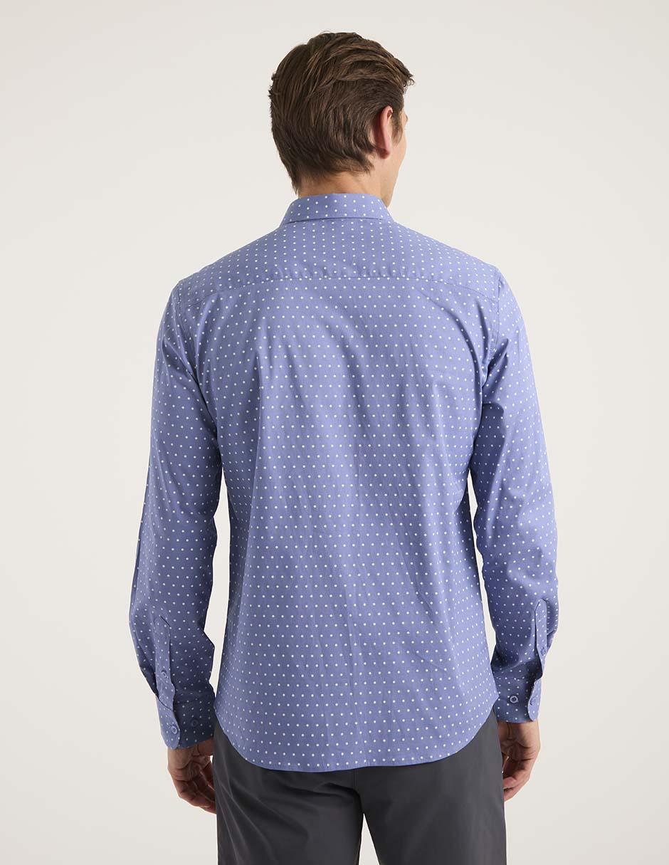 CAMISA COH25134-07 CONT, M, AZUL ACERO