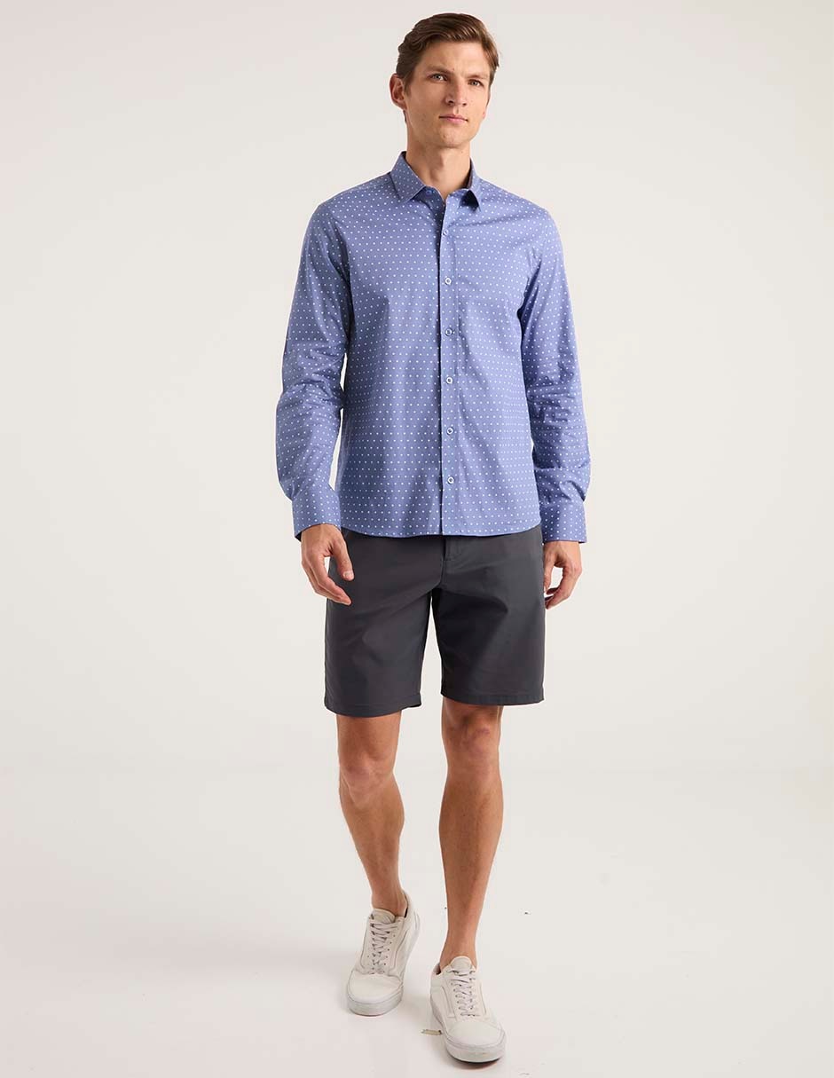 CAMISA COH25134-07 CONT, M, AZUL ACERO