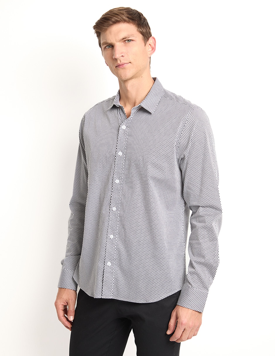 Camisa casual de algodón manga larga para hombre Camisa casual de algodón manga larga para hombre