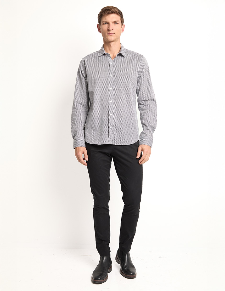 CAMISA COH25134-07 CONTEMPO, CH, NEGRO