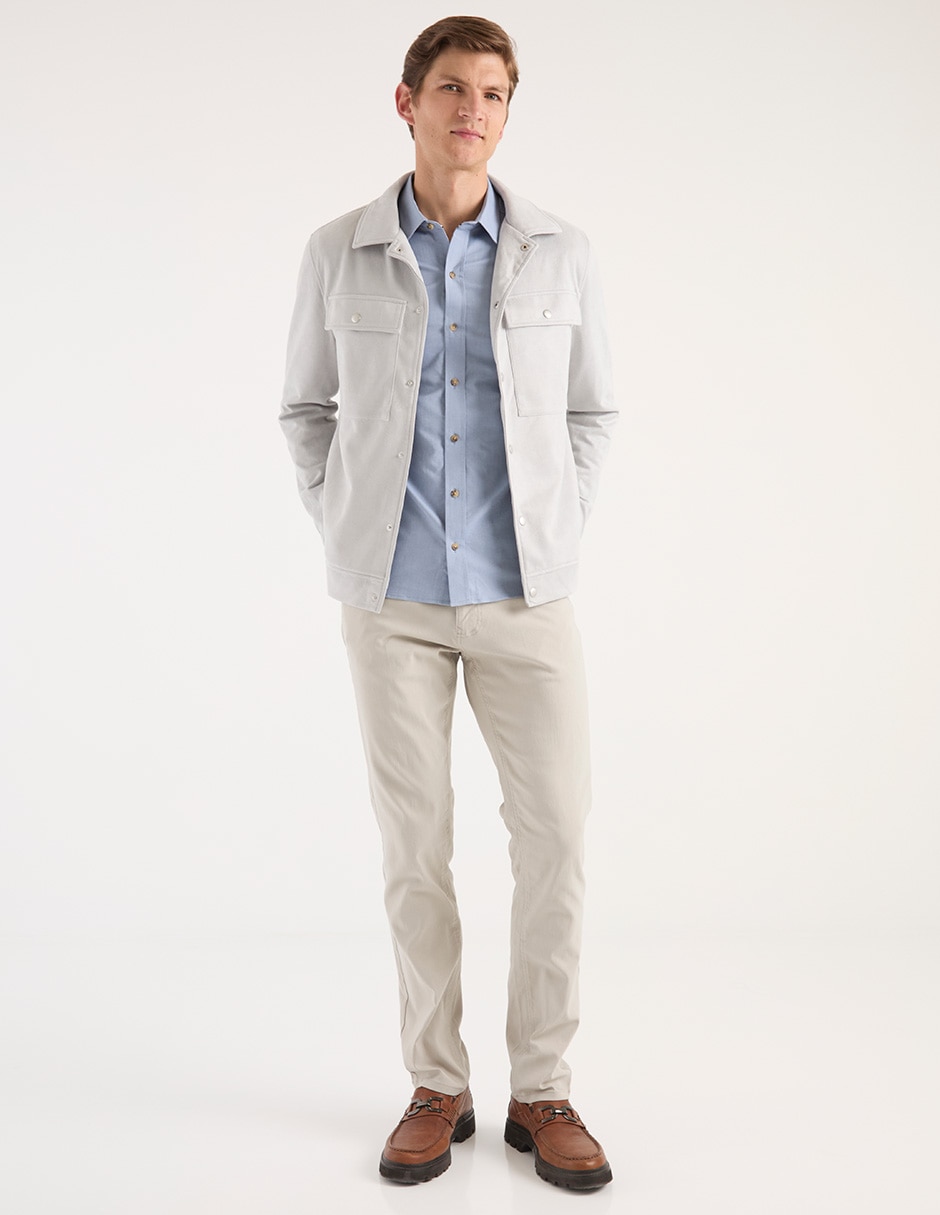 CAMISA COH25137-09 CONT, M, AZUL ACERO