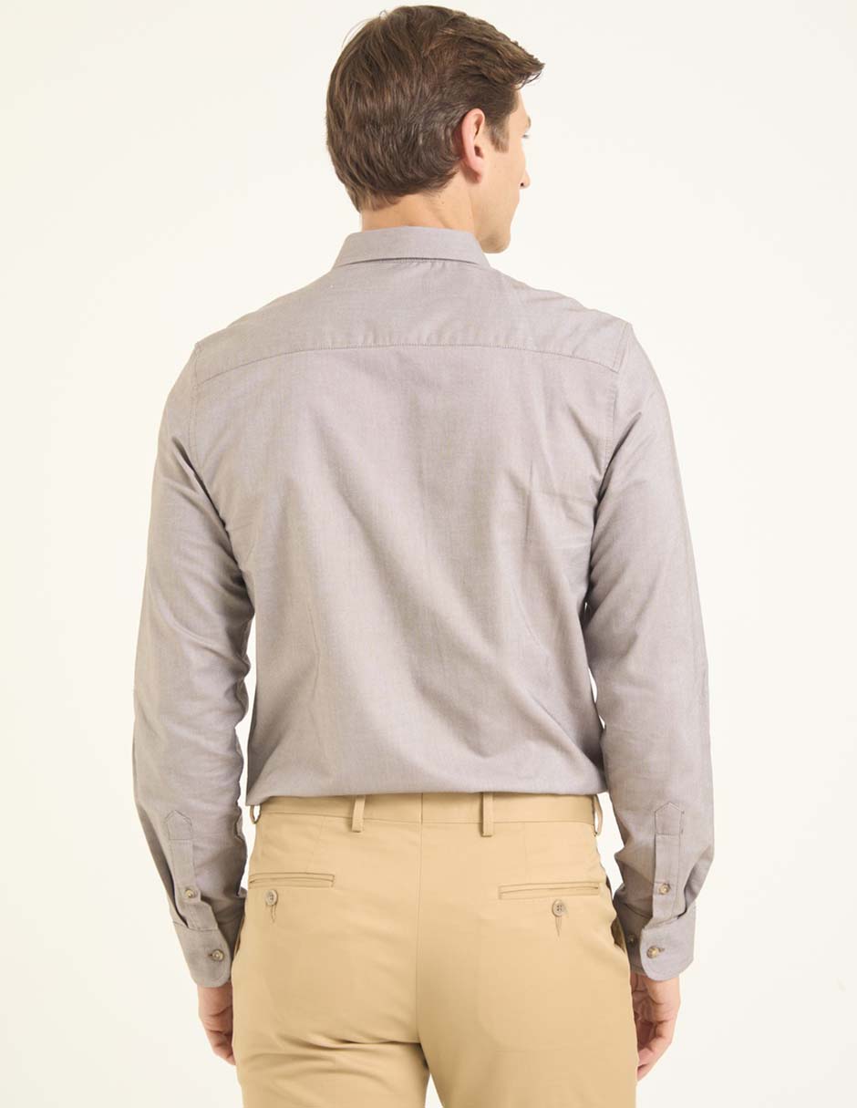 Camisa casual de algodón manga larga para hombre 2