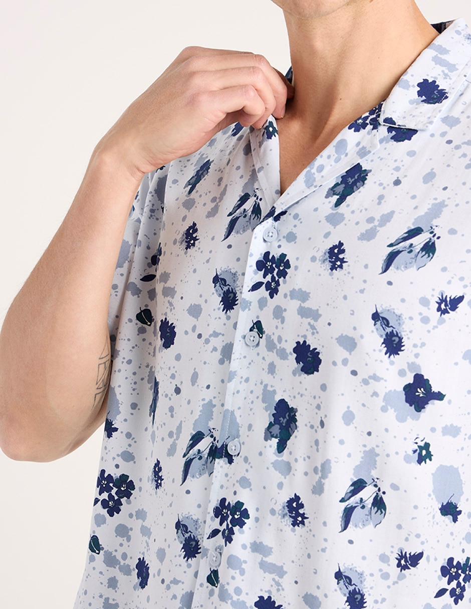 Camisa casual manga corta para hombre 4