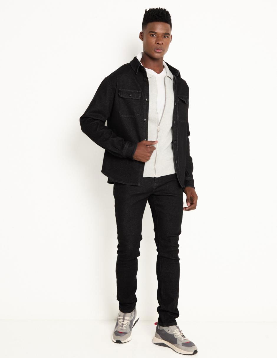Chamarra denim con bolsillos para hombre 3