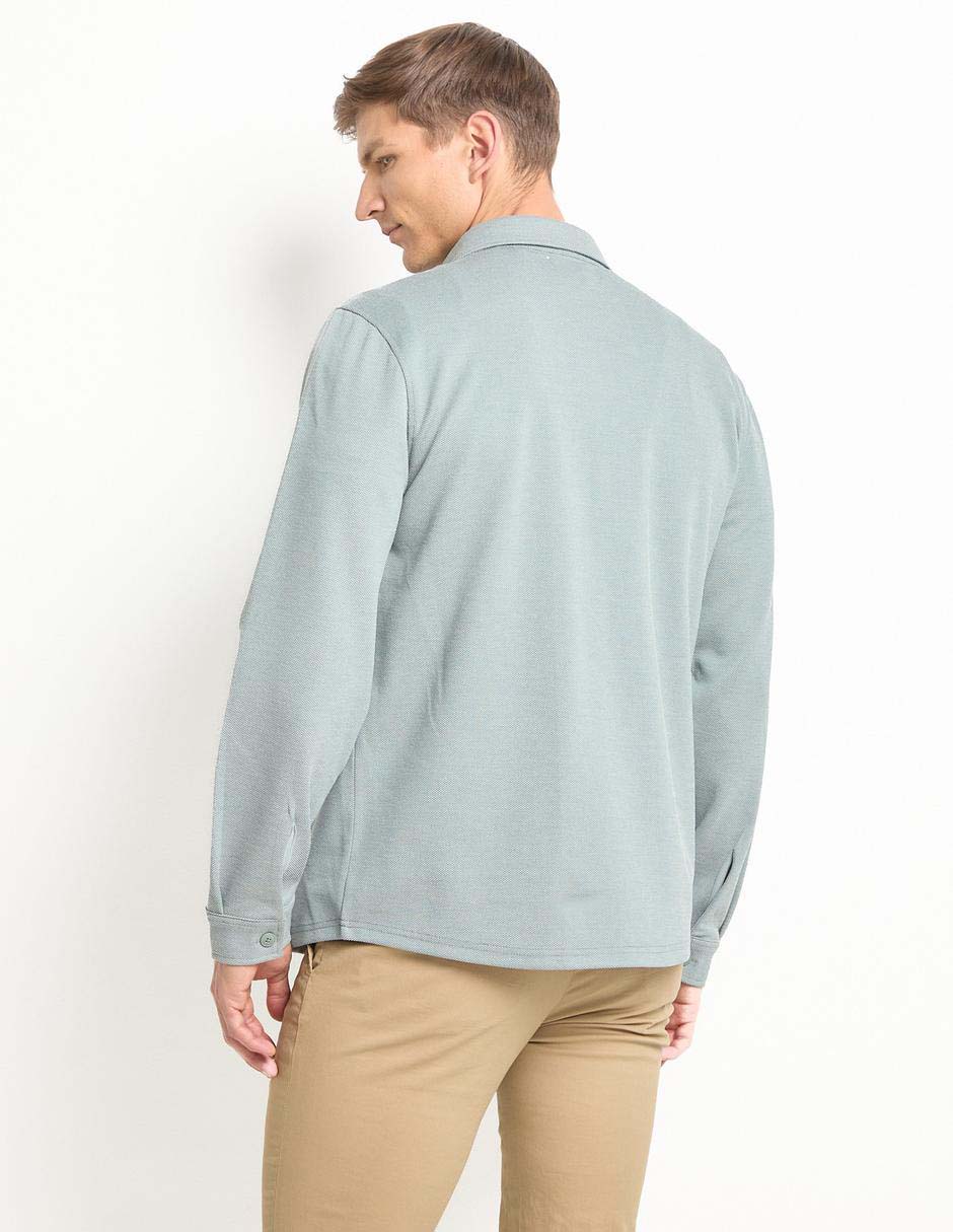 Sobrecamisa casual manga larga para hombre 2