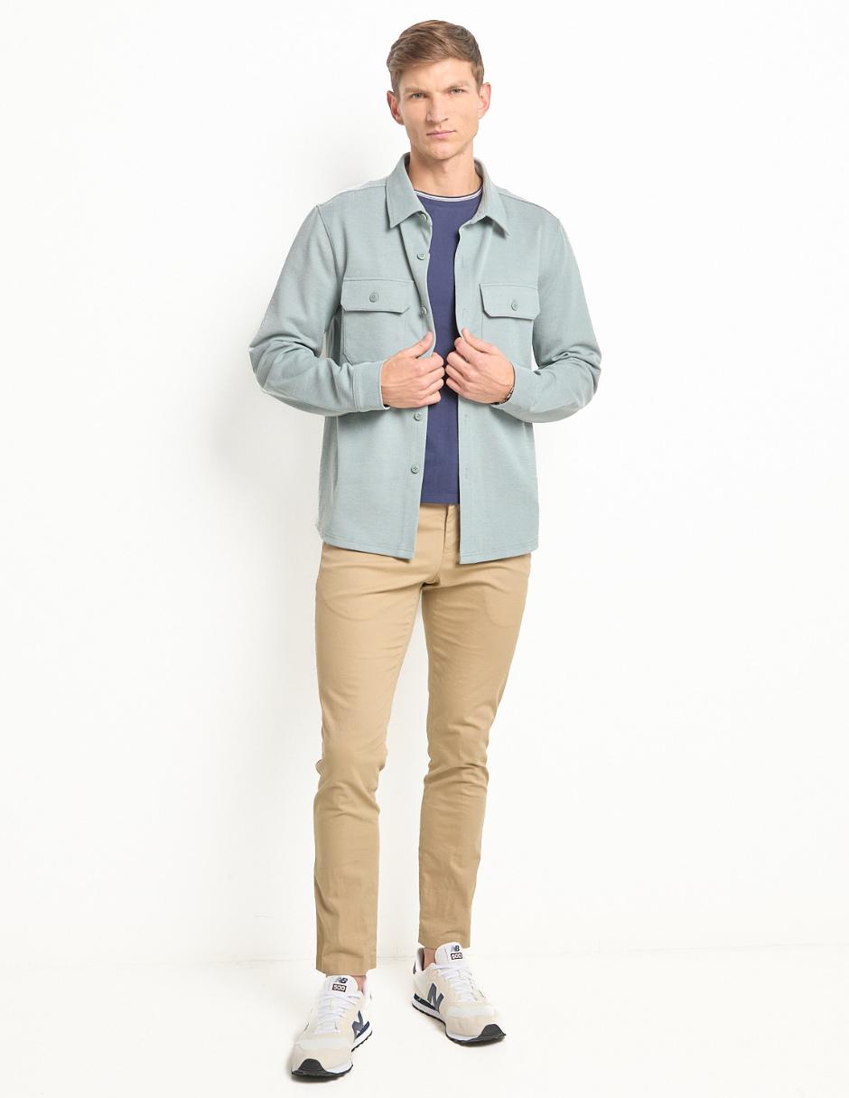 Sobrecamisa casual manga larga para hombre 3