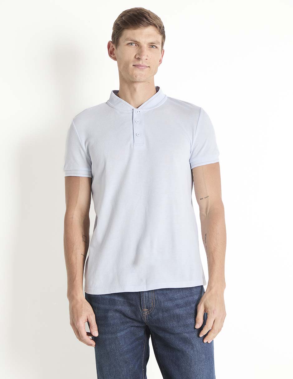 Playera cuello henley para hombre Playera cuello henley para hombre