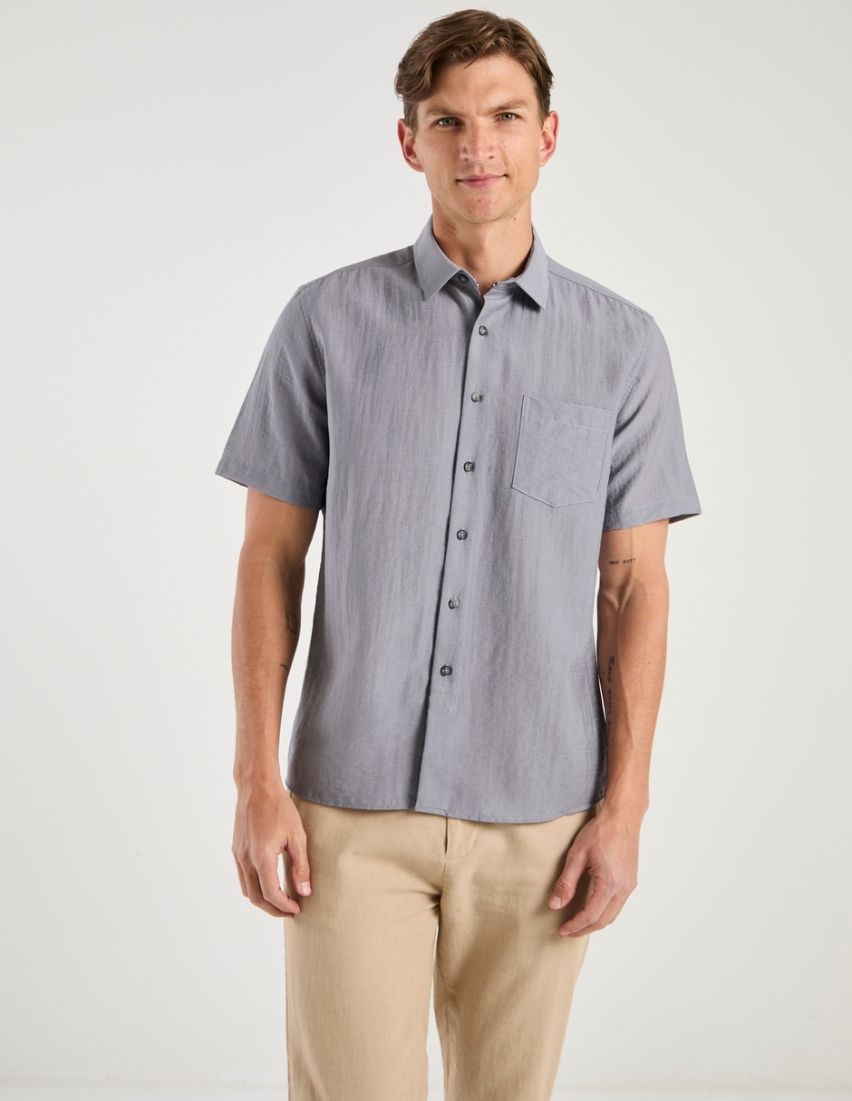 Camisa casual manga corta para hombre 1