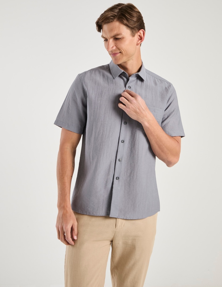 Camisa casual manga corta para hombre 2