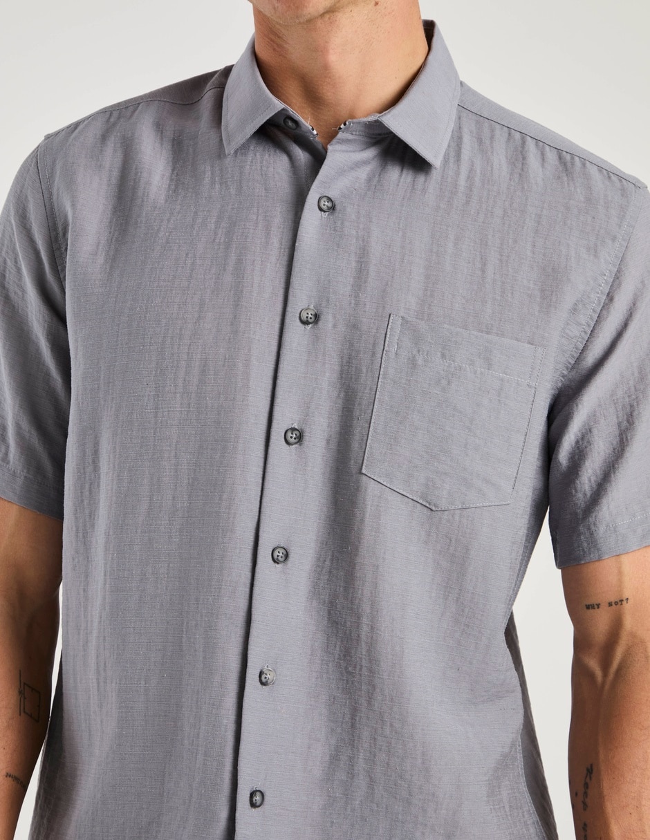 Camisa casual manga corta para hombre 4
