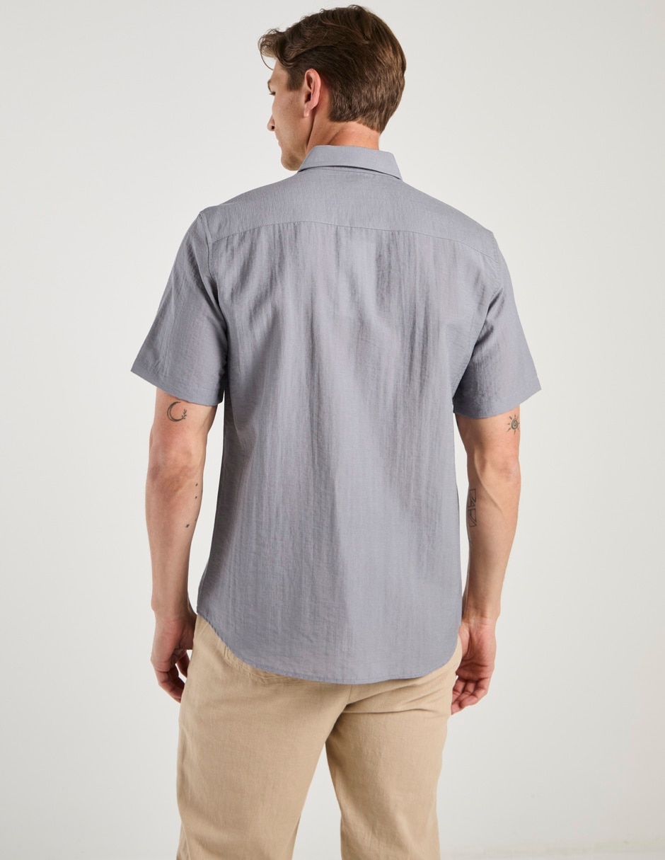 Camisa casual manga corta para hombre 6